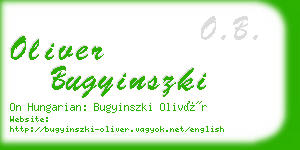 oliver bugyinszki business card